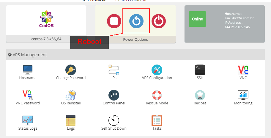 vps alterar senha 2