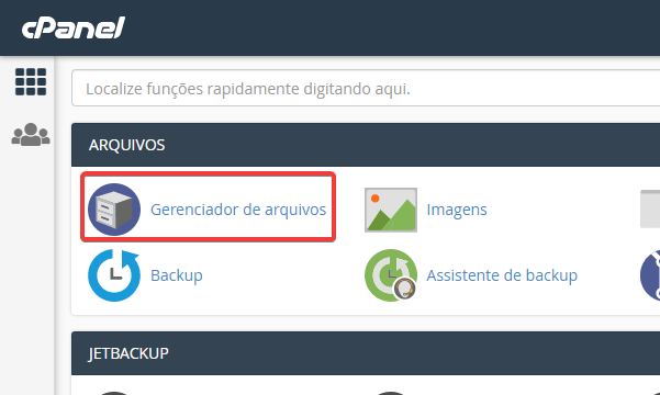 Resolvendo erro do WordPress "O site está passando por dificuldades técnicas" 6 gerenciador arquivos cpanel