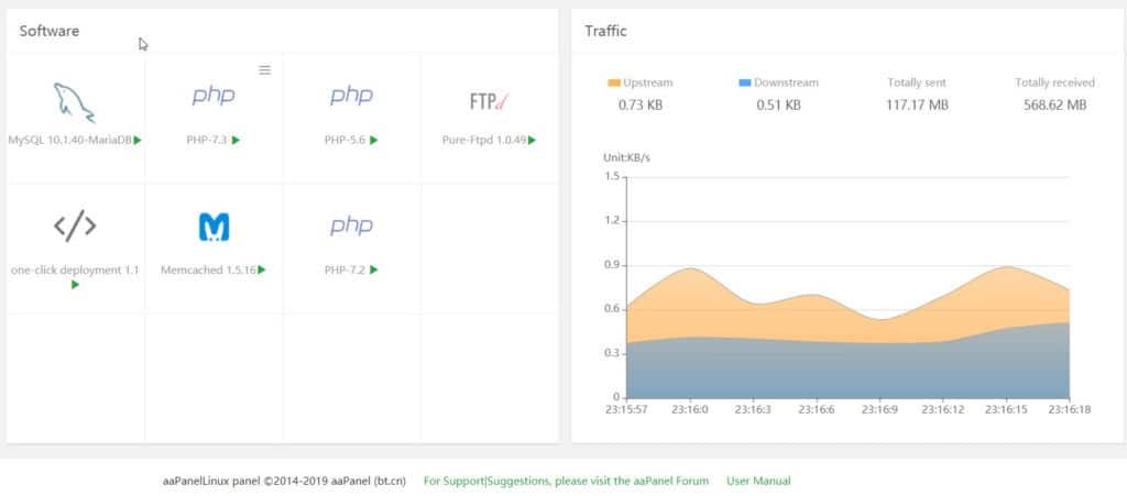 aaPanel - Painel de Controle de Hospedagem Open Source Grátis - Alternativa para cPanel/WHM e CWP 2 aaPanel