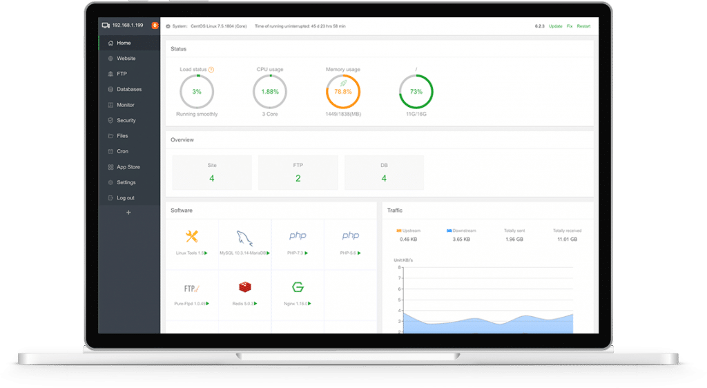 aaPanel - Painel de Controle de Hospedagem Open Source Grátis - Alternativa para cPanel/WHM e CWP 1 aapanel