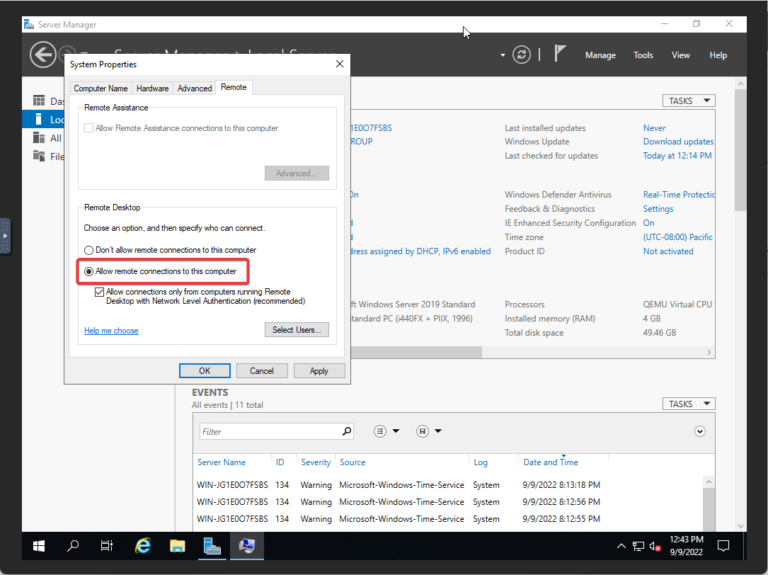allow_remote_connections allow remote connections