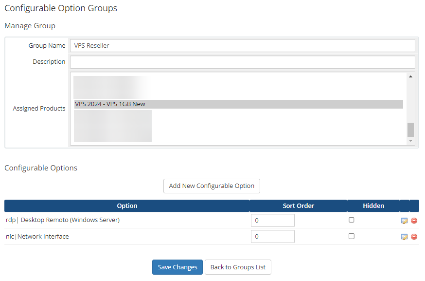 Configurable Options