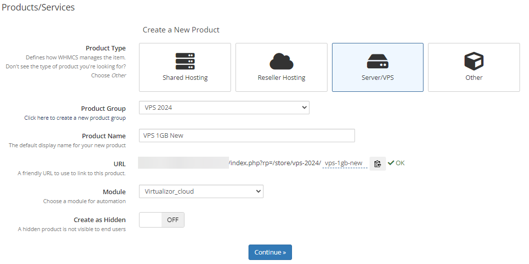 Módulo WHMCS para Revenda VPS 28 novo produto vps 2