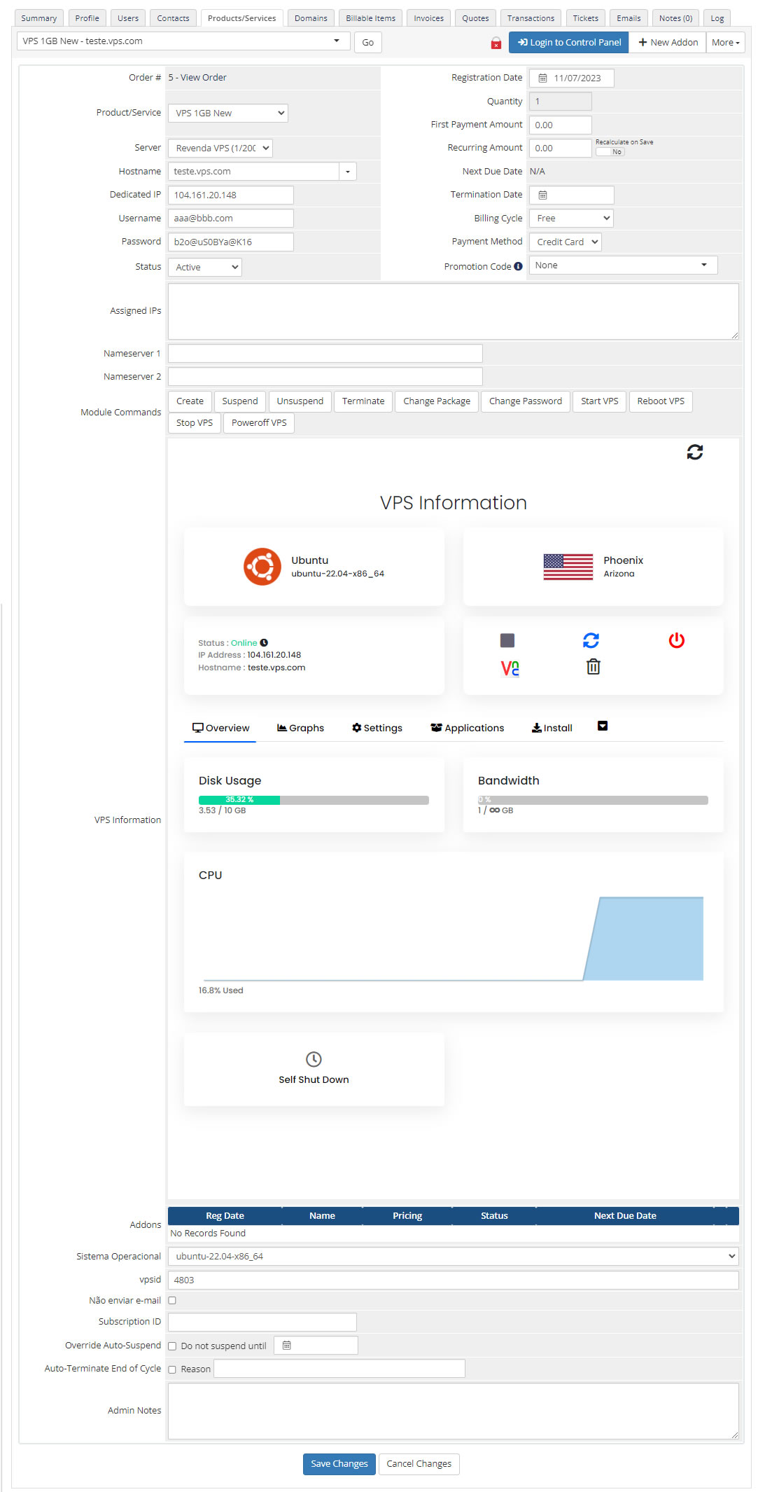 revenda vps admin whmcs 2