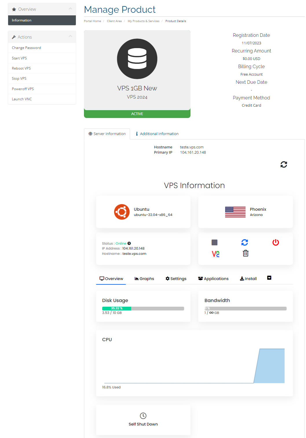 revenda vps cliente