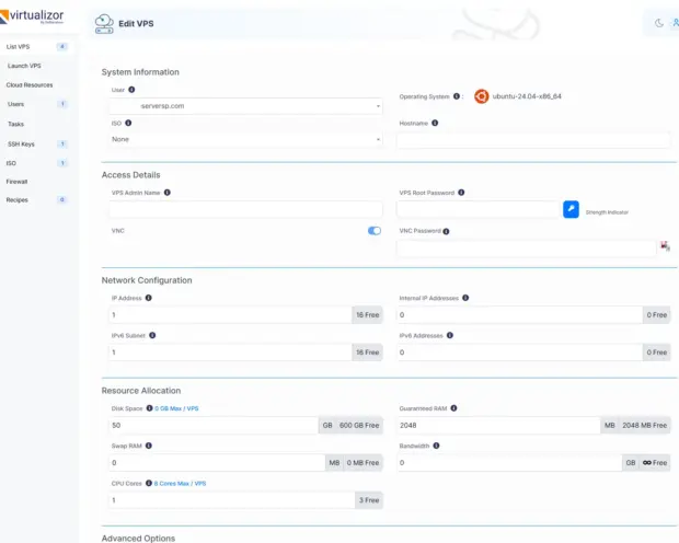 Revenda VPS - Virtual Data Center 10 edit vps