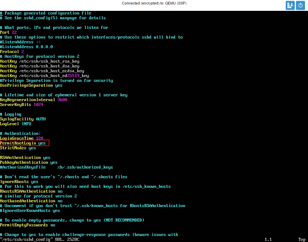 SSH debian