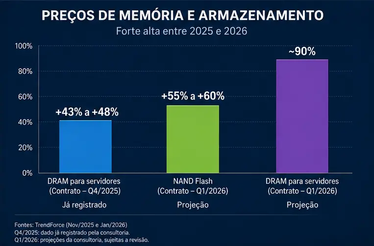 A corrida da IA está mudando o mercado de servidores e data centers 2 preco memoria armazenamento